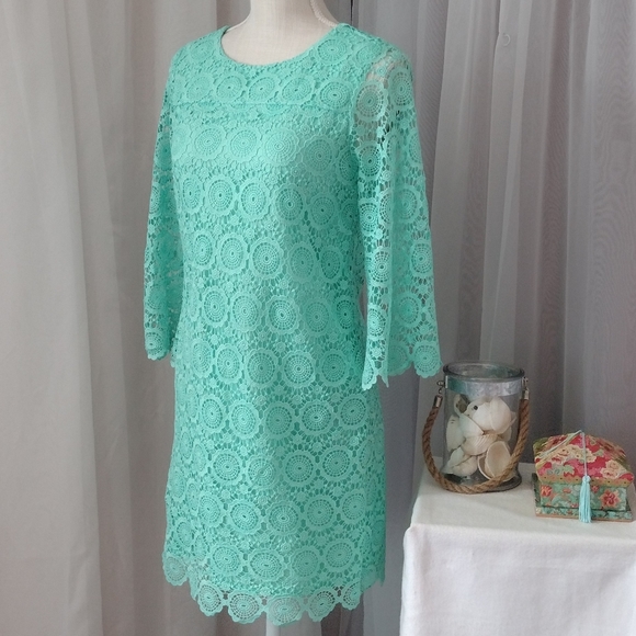 NWOT Crown and Ivy Retro/Mod Looking Lace Overlay. Size 2P - Picture 3 of 11